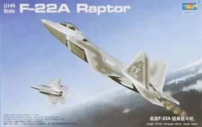 Trumpeter F-22A Raptor Fighter - Plastic Model Airplane - 1/144 Scale - #01317 • $12.74