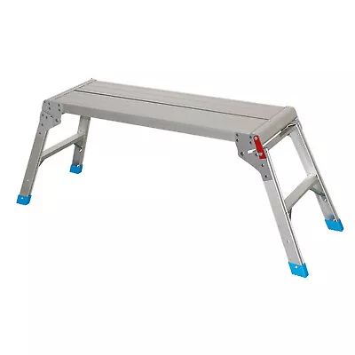 Mac Allister Work Platform Step Stool Aluminium Anti-Slip Foldable 470x900mm • £39.99