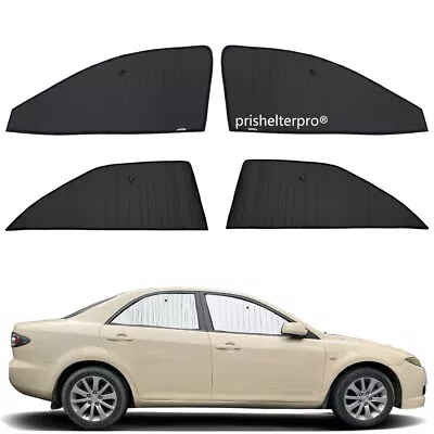 Fit For Mazda 6 Sedan  08-13 Side Window Black Silver Camp Privacy Sunshade 4pcs • $68.37