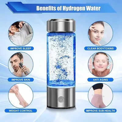 Portable Hydrogen Water Bottle Ionizer Water Generator Healthier Quality Machine • $37.36