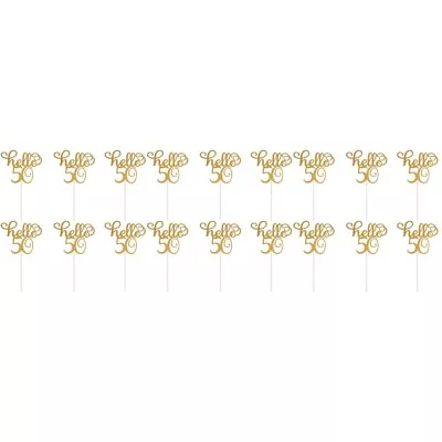  18 Pcs M Wedding Cupcake Topper 50 Anniversary Decoration 50th • £15.19