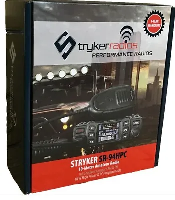 $144.99 • Buy Stryker SR-94HPC 10 Meter Amateur Ham Mobile 45W Compact Slim Radio Brand New
