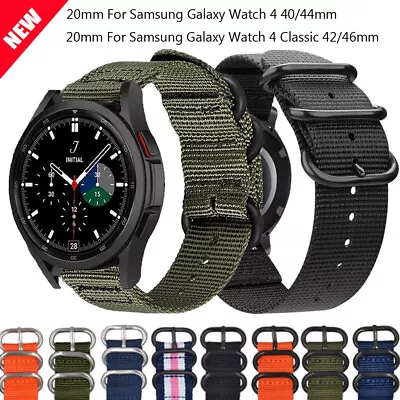$8.57 • Buy Military Nylon Wrist Band Strap For Samsung Galaxy Watch 5/4 Classic 5 Pro 45MM