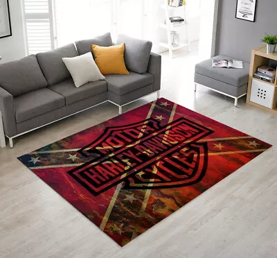 Harley Davidson RugBiker RugMotorcycle RugHarley DecorHarley Davidson Carpet • $32.55