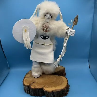 Kachina Wood Carved Doll White Buffalo Warrior Native American Art Sculpture • $48.04