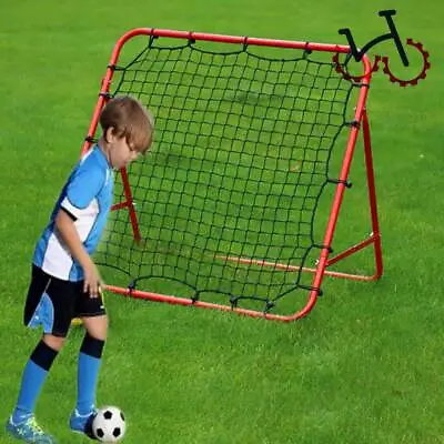 Football Training Net Soccer Kickback Target Goal Rebounder Net For Kids Teach • £16.95