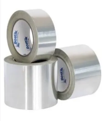 £6.99 • Buy Aluminium Foil Silver Tape Roll Insulation Heat Duct Self Adhesive 50mm Roll