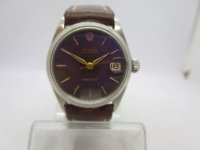 Vintage Rolex Precision Oysterdate 6466 Stainless Steel Handwind Boysize Watch • $520.75