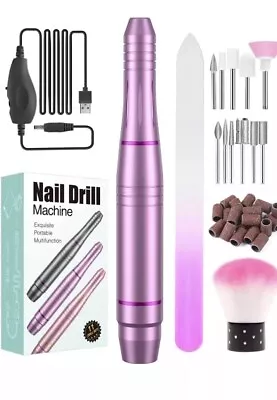 Electric Nail File Drill Machine Manicure Pedicure 11 Bits 20000 RPM Profesional • £9.79