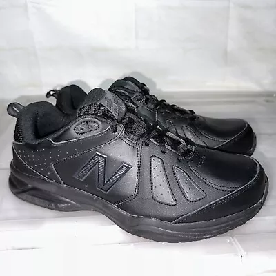 Mens NEW BALANCE 624 4E (Extra Wide) Triple Black Leather Sneakers US 12 #31111 • $70