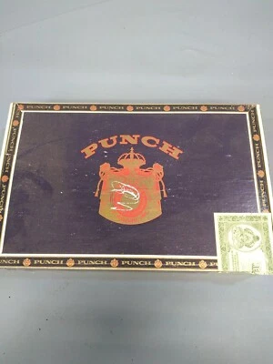 $9.99 • Buy VINTAGE Punch Imported Tobaccos Empty Wood Cigar Box