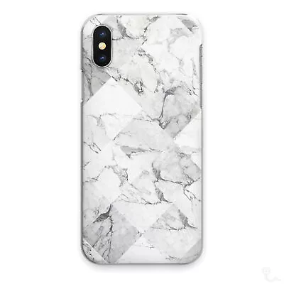 $16.98 • Buy Grey Marble Phone Case White Diamond Tile Hard Cover For Apple Samsung Huawei