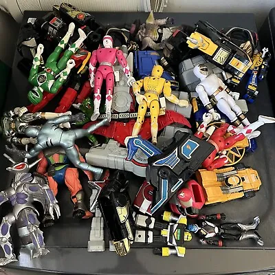 Vintage Power Rangers Mixed Figure Megazord Lot Mighty Morphin Thunder Tor Parts • $32