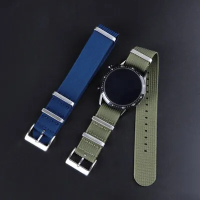 Nylon Canvas NATO Military Style Watch Band Straps Mens Single Pass 18/20/22mm • £12.88