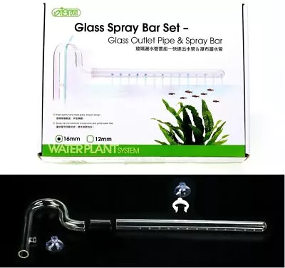£35.94 • Buy ISTA Glass Outflow & Inflow Lily Pipe For Aquarium 12/16mm Filter,Tube Hose 