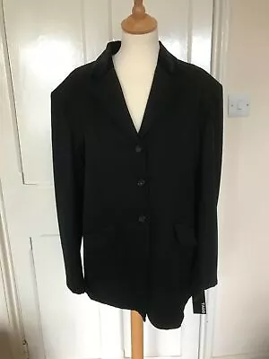 Tagg Horse Riding Jacket Black Lined Size 40 Discontinued Line Brand New (1557) • £55