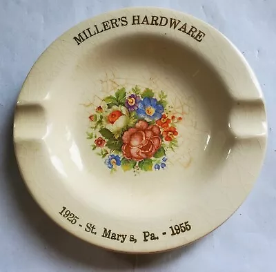 Vintage 55 Miller's Hardware Anniversary St. Marys PA Ashtray 23k Gold By Salem • $9.99