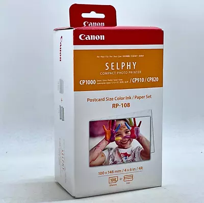 Canon RP-108 Photo Paper / Ink Pack For Canon Selphy CP1000 / CP910 / CP820 • $59.99