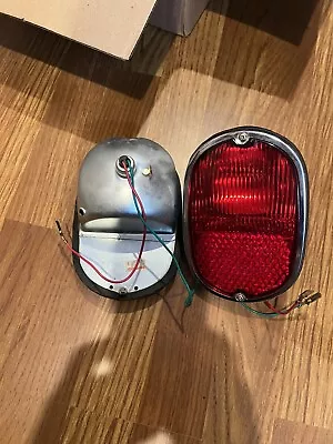 62-71 VW T2 BUS TAIL LIGHT ASSEMBLY PAIR LEFT & RIGHT RED W/ CHROME 211945237K  • $75