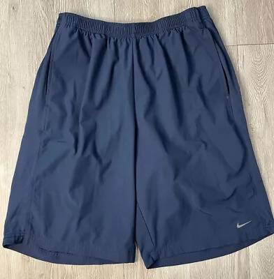 Nike Performance Stretch Gym Shorts Active Mens Size XL  Navy Blue • $16