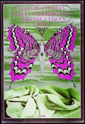 £3.99 • Buy Velvet Underground Iron Butterfly Retro Concert Promotional Poster Various Sizes