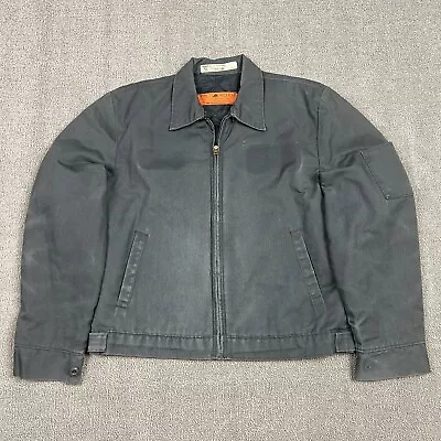 Vintage 70's Red Kap Mechanics Work Jacket Coat Men's Medium Talon Zip Grey 60's • $54.96