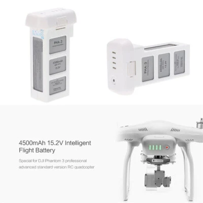 $100.89 • Buy For DJI Phantom 3 Professional Intelligent Flight LiPo Battery 4500mAh 15.2V