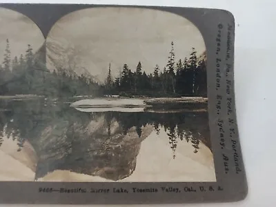 1899 California Mirror Lake Yosemite Valley Antique Stereoview Photograph Card • $5.62