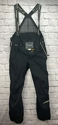 Spyder Ski Bib Winter Snowboard Pants Black Limited Edition Dermizax Mens Large • $79.20