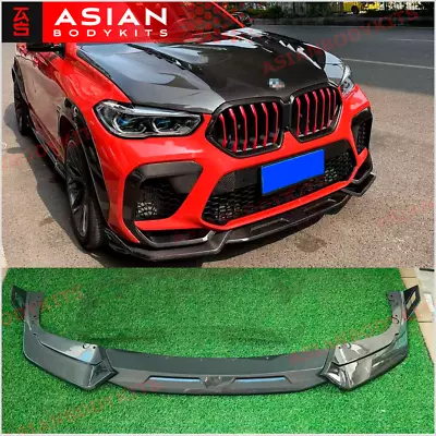 DRY CARBON FIBER FRONT LIP SPLITTER SPOILER For BMW X6M F96 2020 - 2022 • $1099