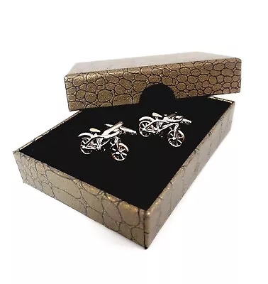 £9.75 • Buy Cycle Racing Bike Cufflinks Bicycle Cyclists Silver & Rose Gold  BE004