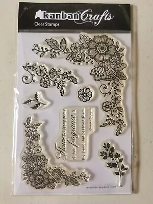 Kanban Crafts - Spring Blooms - Clear Stamps - 7 Stamps  • £4.49