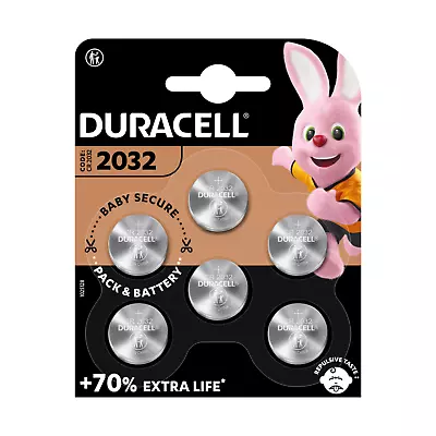 Duracell 2032 Battery CR2032 BR2032 DL2032 3v Lithium Batteries Coin Cell Button • £4.19