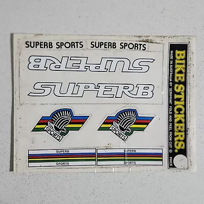 SUPERB SPORTS Genuine Vintage Racer Bicycle Decal Sticker Kit *NEW OLD STOCK* • $39.99