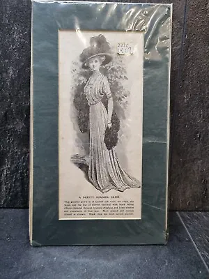 Fashion Plate From La Moda Elegante Ilustrada 1907 A Pretty Summer Dress • £5