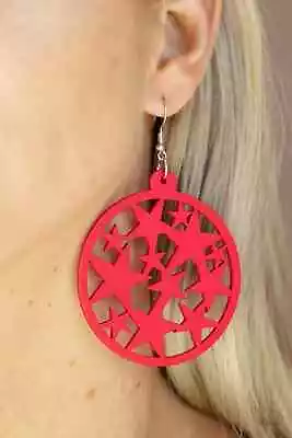 Paparazzi COSMIC PARADISE Red STAR Earrings • $4.75