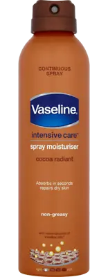 Vaseline Intensive Care Cocoa Radiant Spray Moisturiser Pure Cocoa Butter 190ml • £3.51