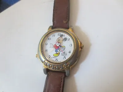 Vintage Mickey Mouse Lorus Watch Musical Quartz V421-0020 • $14.99