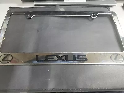 (2pcs) New LEXUS Text Chromed METAL License Plate Frame • $20