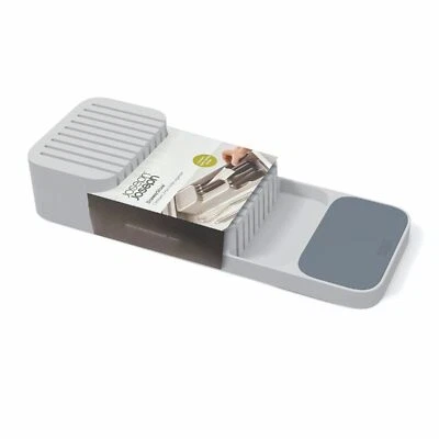 $37.95 • Buy NEW JOSEPH JOSEPH DRAWER STORE COMPACT 2 TIER KNIFE ORGANISER Organizer GREY