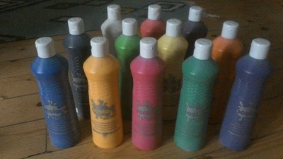 SCOLA Artmix 12 X 600ml Readymix Tempera Colour Paint Pack Children Art Crafts • £20.50