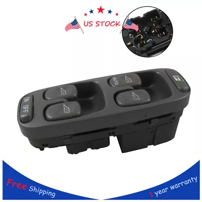 Front LH Driver Side Master Power Window Switch For 1998 1999 2000 Volvo S70 V70 • $24.88