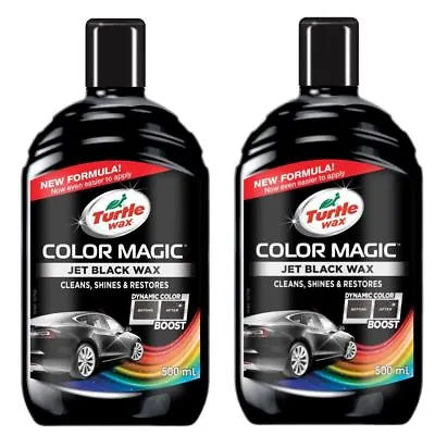 Turtle Wax Color Magic Car Paintwork Polish Restores Faded 2 X 500ml Black • $20.96