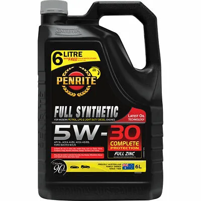 $50.39 • Buy Penrite Full Synthetic Engine Oil - 5W-30 6 Litre