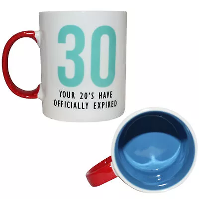 30th Birthday Mug Cup 30 Your 20's Have Officially Expired - Green Number • £7.86