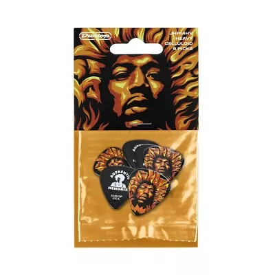 Dunlop Jimi Hendrix Guitar Picks VooDoo Fire 6 Picks Heavy .96mm • $12.46