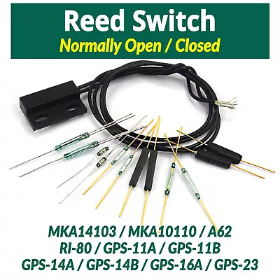 Reed Switch Normally Open/Closed Magnetic Induction Door Switch Glass/Plastic • $19.79