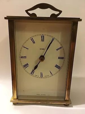 Metamec Carriage Clock Brass Transistor Battery 1970s • £35