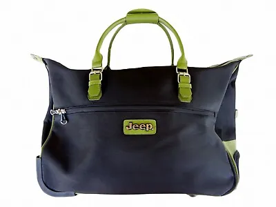 Jeep Motors Large Black Travel Bag With Trolley Handle - 60cm X 40cm X 27cm • $199.99