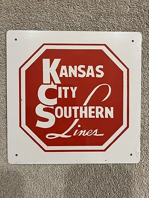 Kansas City Southern Lines Railroad Railway Train Metal Sign New 8 X 8  • $8